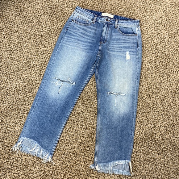HIDDEN Distressed Raw Hem Jeans - Picture 4 of 10